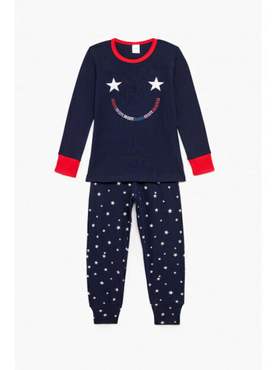 Pretty Baby Pijama pentru copii De bumbac Albastru marin Smile