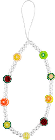 Phone Chain 25cm Fruits Beads Practical Multicoloured