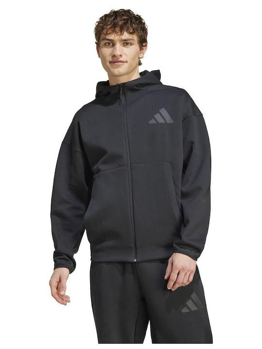 adidas Φούτερ με Κουκούλα Μαύρο JE7538