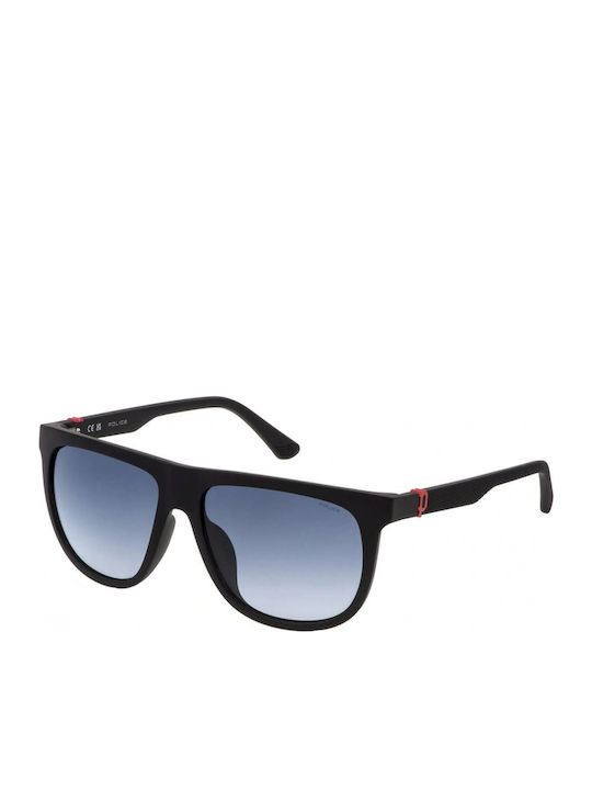 Police Sunglasses Μαύρα with Acetate Frame & Blue Lens