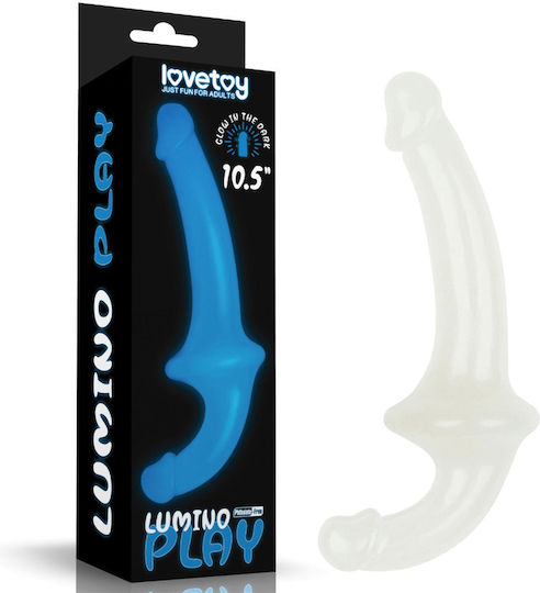 Lovetoy Lumino Play Blue Light Doppeldildo Blau