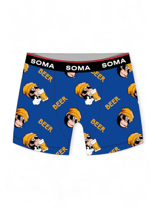 Мъжки боксерки Beer Soma Blue Sb7321-син Мъжки боксерки Beer Soma Blue Sb7321-син