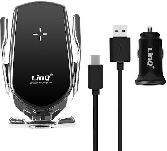 Suport Telefon Auto 3-în-1 Încărcător cu Inducție 15W Rotire 360° Linq