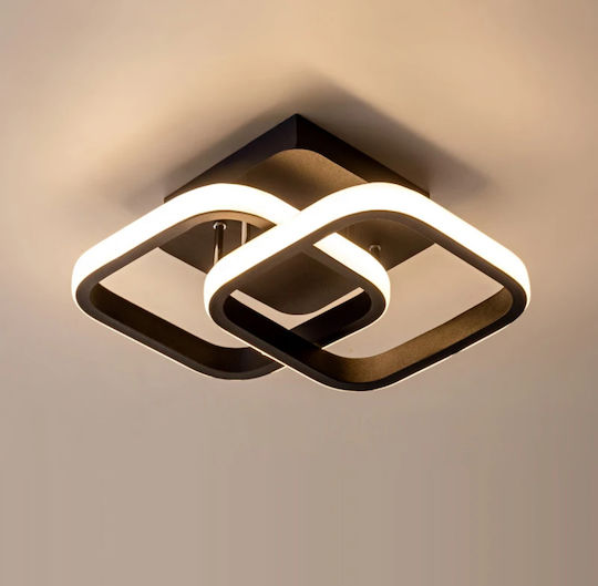 Home Lighting Πλαφονιέρα Οροφής 30εκ. Μαύρη με Ενσωματωμένο LED