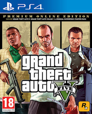 Grand Theft Auto V Premium Online Edition PS4 Game (Italian Cover)