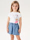 iDO Kids T-shirt White Flowers