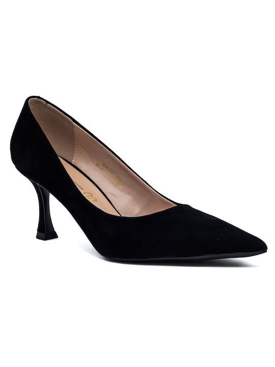 Franchesca Moretti Suede Black Heels