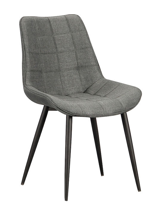 Denis Dining Room Fabric Chair Grey 53x60x87cm 4pcs