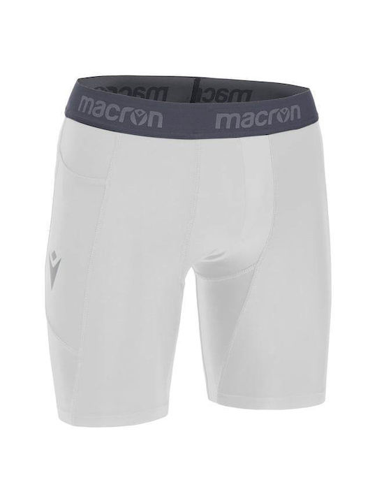 Macron Herren Thermo Shorts Kompression Weiß