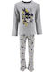 Superheroes Kinder Schlafanzug Winterlich Baumwoll Mgrey