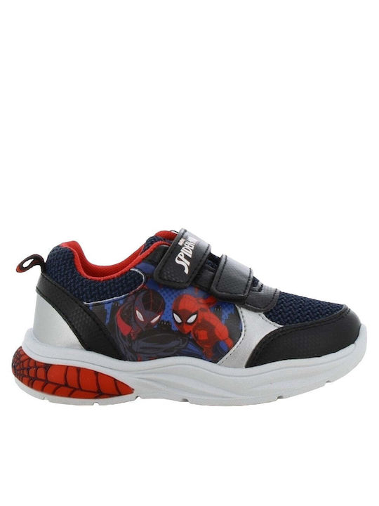 Marvel Παιδικά Sneakers Ανατομικά με Σκρατς & Φωτάκια Μπλε