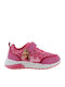 Disney Barbie Παιδικά Sneakers Ανατομικά με Σκρατς & Φωτάκια Φούξια
