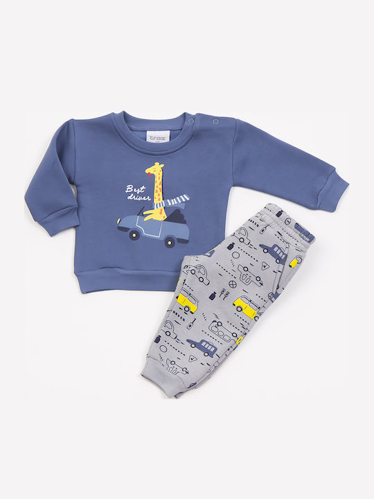 Kids Sweatpants Set Petrol Blue 2pcs