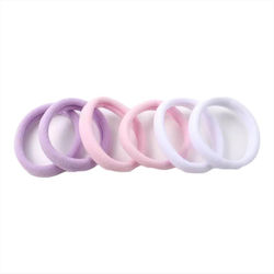 Λαστιχάκια Mαλλιών Ανοιχτά Χρωμματιστά J&e Accessories 6τεμ