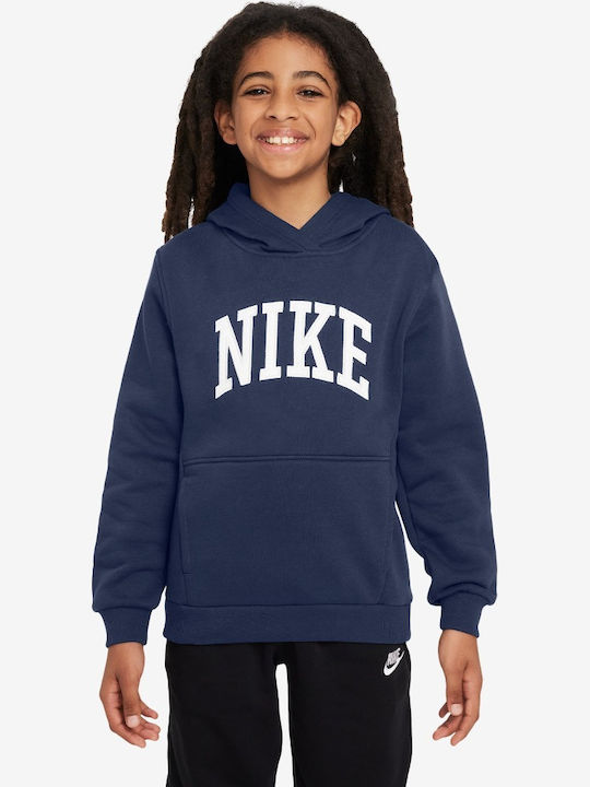 Fleece Παιδικό Φούτερ με Κουκούλα και Τσέπες Μπλε K Nsw Club