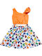 Set pentru copii cu fustă Vară 2buc Orange, Multicolored