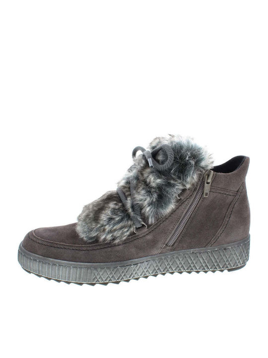 Wildleder Stiefeletten Damen Braun