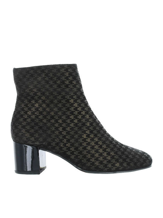 Leder Stiefeletten Damen Schwarz