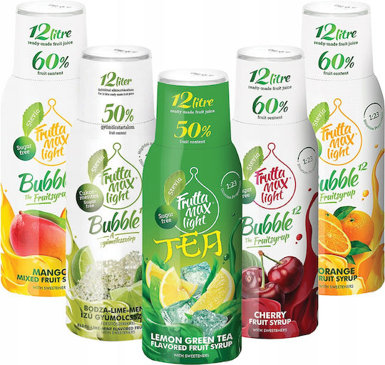 5x Sirop Fruttamax Light Cireș Mango Ceai Rece Fără Zahăr