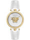 Versace Palazzo Women's Watch with White Leather Strap