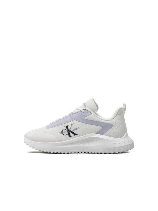 Calvin Klein Eva Runner Γυναικεία Sneakers Bright White / Lilac