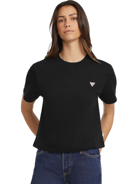 Guess Γυναικείο Oversized T-shirt Μαύρη