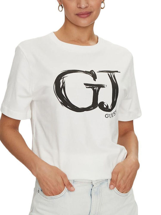 Guess Femeie Tricou White-black