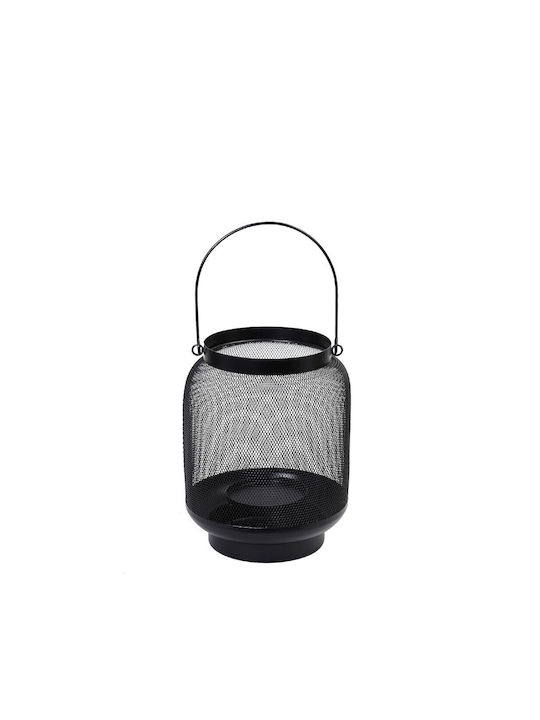 Espiel Tabletop Metallic Lantern Black 18x18x22cm