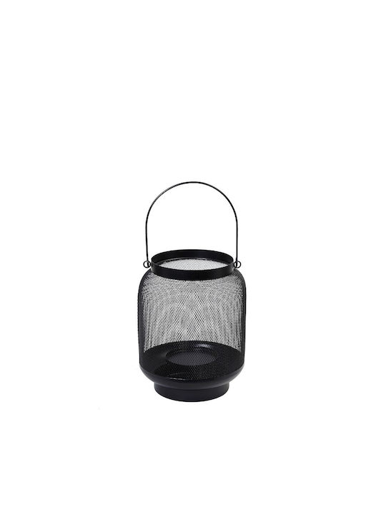 Espiel Tabletop Metallic Lantern Black 14x14x19cm