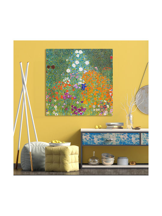 Gustav Klimt Flower Garden Πίνακας σε Καμβά 40x40cm