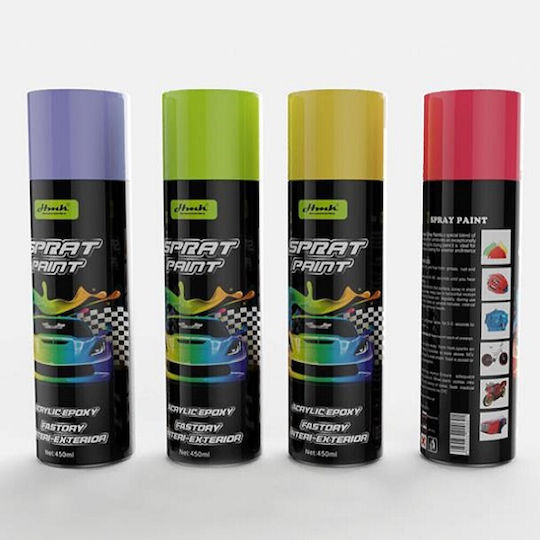 HINK Spray Farbe Sy-qjyp0225 Acryl mit Metallisch Effekt Gray Grau/Schwarz/Weiß 450ml
