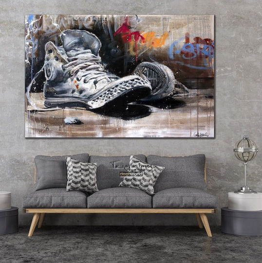Γκράφιτι Με Παπούτσια Πίνακας σε Καμβά 80x120cm