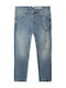 Alex Ανδρικό Παντελόνι Τζιν Ελαστικό Loose Fit Light Blue Denim