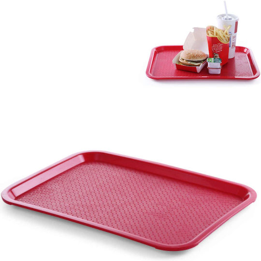 Fast-Food-Tablett aus Polypropylen 30,5x41,5cm Rot