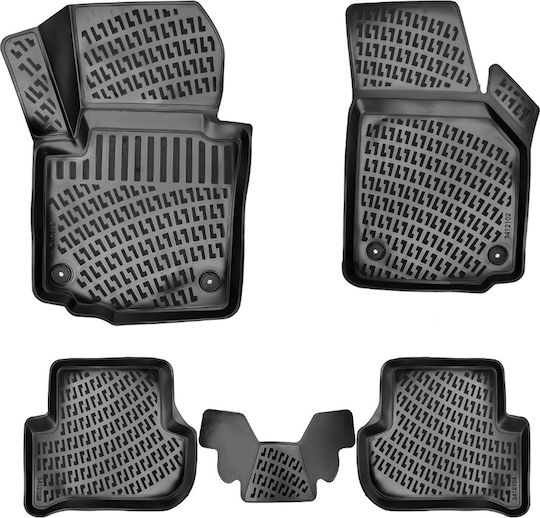 Umbrella Set of Front and Rear Mats 4pcs for Skoda Yeti 2009-2017 Black
