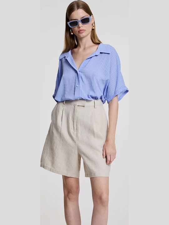 Women's Short Sleeve Shirt Sky Blue