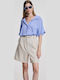 Women's Short Sleeve Shirt Sky Blue