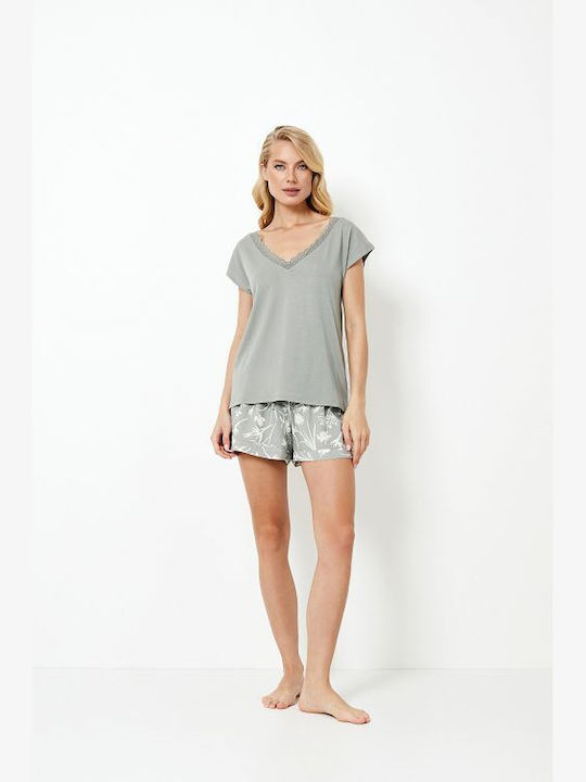 Aruelle Sommer Damen Pyjama-Set Grey