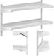 Double Wall-mounted Kitchen Shelf Adjustable Stainless Steel 100 X 30 Cm