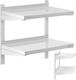 Double Wall-mounted Kitchen Shelf Adjustable Stainless Steel 60 X 40 Cm