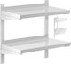 Double Wall-mounted Kitchen Shelf Adjustable Stainless Steel 60 X 30 Cm