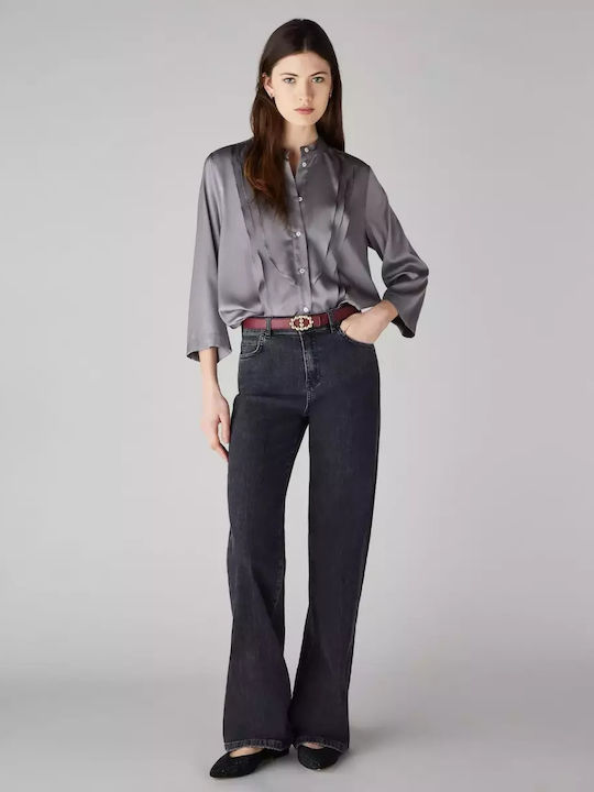 Μακρυμάνικο Γυναικείο Πουκάμισο Medium Grey