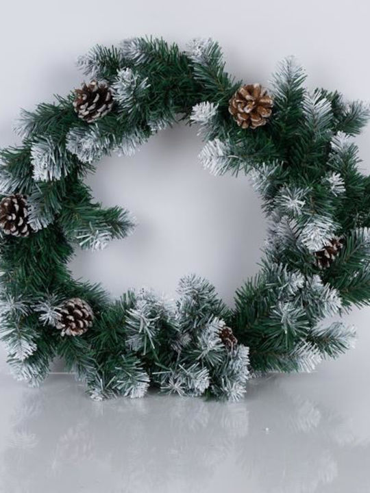 Snowy Pinecone Wreath 50cm 600-30634