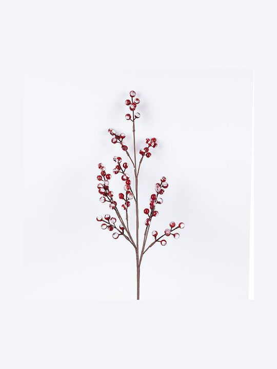 Branch with Red Snowy Berries 65cm