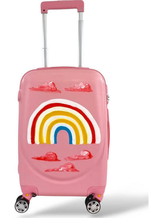 Σκληρή Παιδική Βαλίτσα Καμπίνας Playbags Collection Ps219-20 Ροζ Ουράνιο Τόξο 55cm