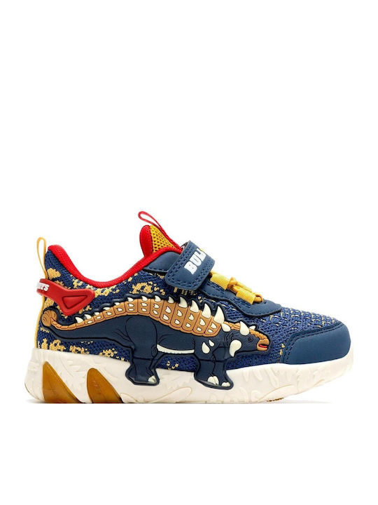 Bull Boys Kids Sneakers with Scratch & Lights Blue