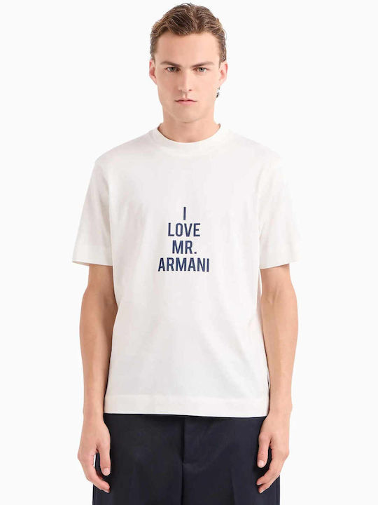 I Love Mr Armani Тениска Бял
