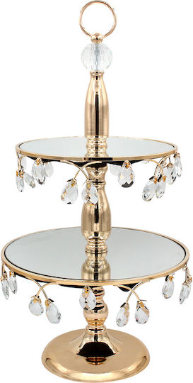 Keskor Metallic Dessert Tower Stand Gold Ø31cmxY54cm 31x31x54cm