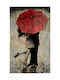 Πίνακας Καμβά Ζευγάρι Ομπρέλα Knv656 45cm X 65cm