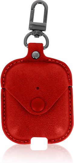 Airpods Case Smooth Leather Devia Cowboy Series Red